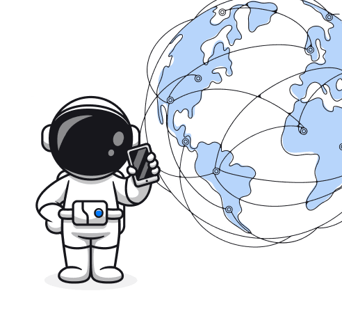 Astronaut and a planet